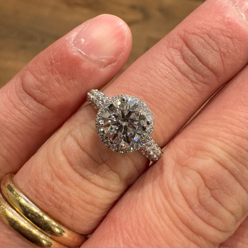 18K White Gold Lab Grown Diamond Engagement Ring